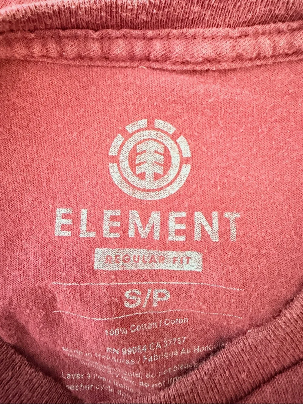 Element Men's Burgundy Graphic Tee with White Logo